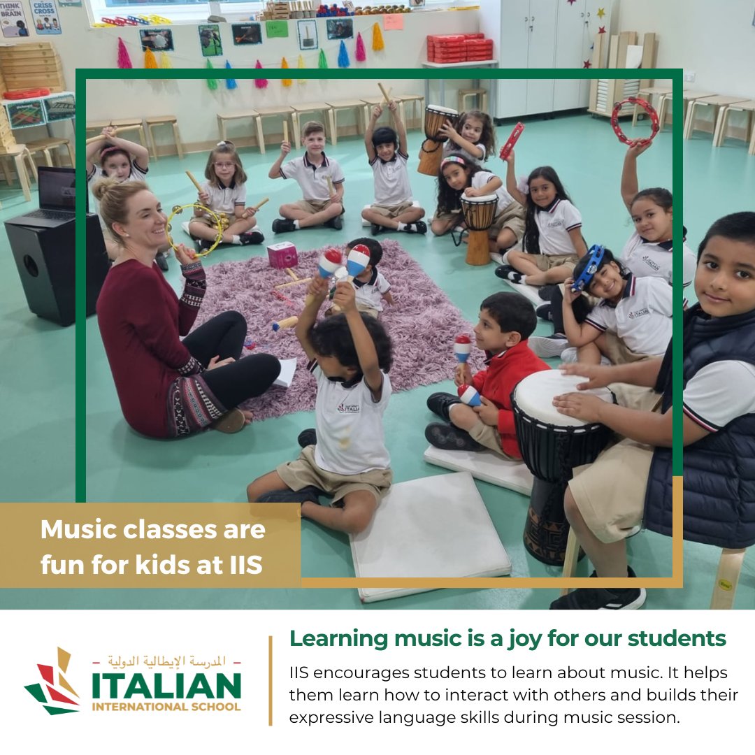 Our students in KG2 are having fun, while learning in their music lesson.

#iishooluae #iisfamily #uae #musicclass