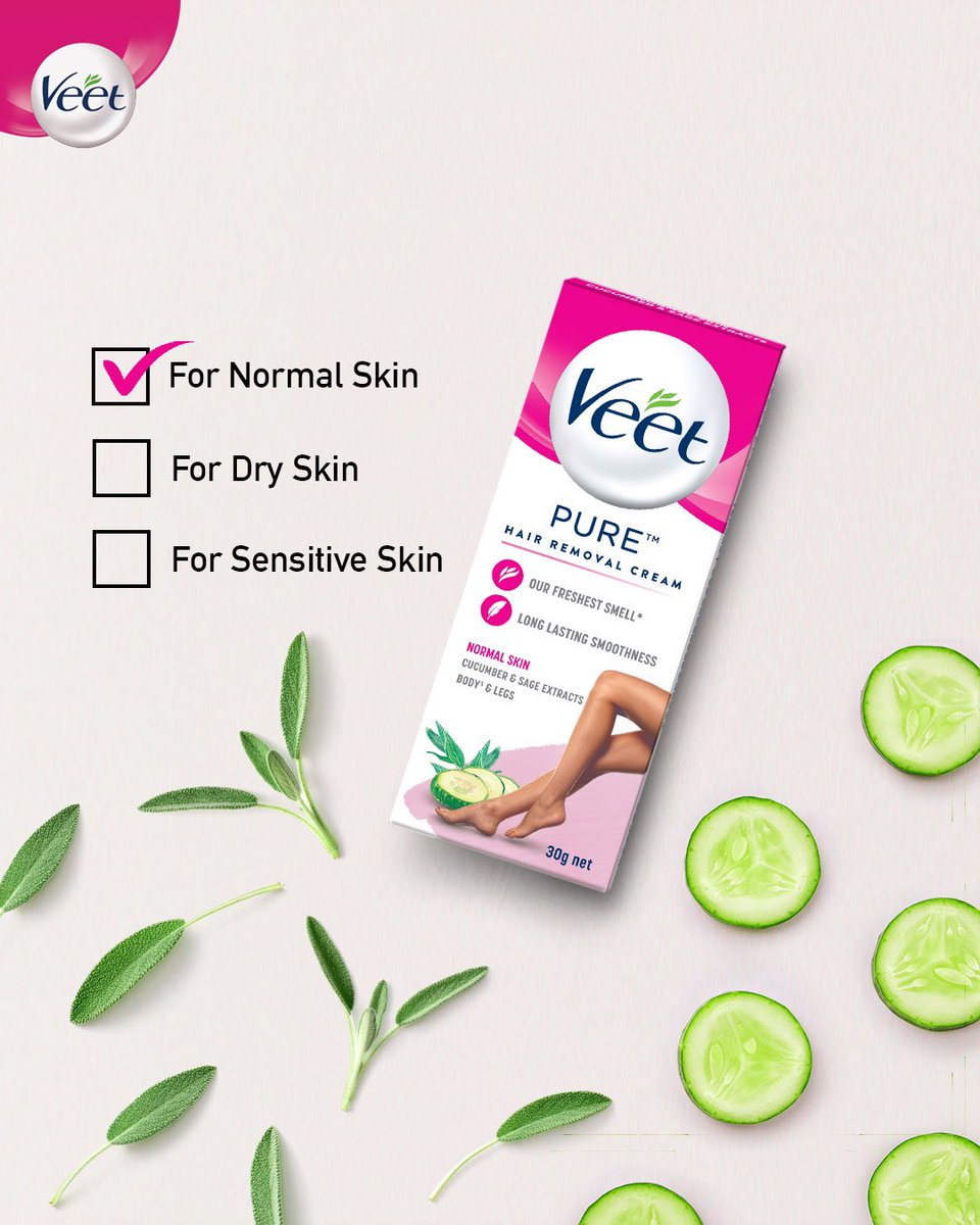 The gentle love & care from natural formulation of cucumber & sage, so that your skin feels moisturized! Try the dermatologically tested Veet Pure today!
Did we tell you that our all new formula has an amazing fresh smell?

#VeetPure #ChooseVeetPure #NextBigThing #Veet #VeetIndia