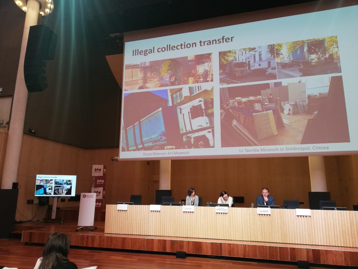 patcdiba's tweet photo. La 1a. Taula d'experiències uneix a Anastasiia Cherednychenko, vicepresidenta #ICOMUkraine, i Isber Sabrine @heritage4peace per relatar les seves vivències a Ucraïna i Síria, principalment. Com és el dia a dia en mig d'una guerra?
#JornadaXML22 https://t.co/Iw9HLLCdXU