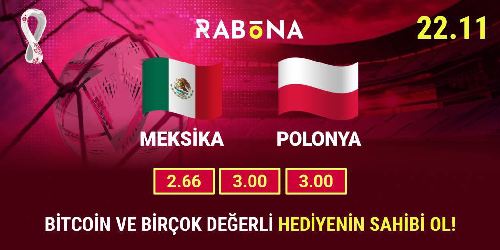 974 Stadı’nın ev sahipliği yapacağı 2022 Dünya Kupası maçında, Meksika ile Polonya karşı karşıya gelecek. 

▶️Rabona Giriş Adresi:  bit.ly/rabonavip

#rabona #WorldCup2022 #WorldCup