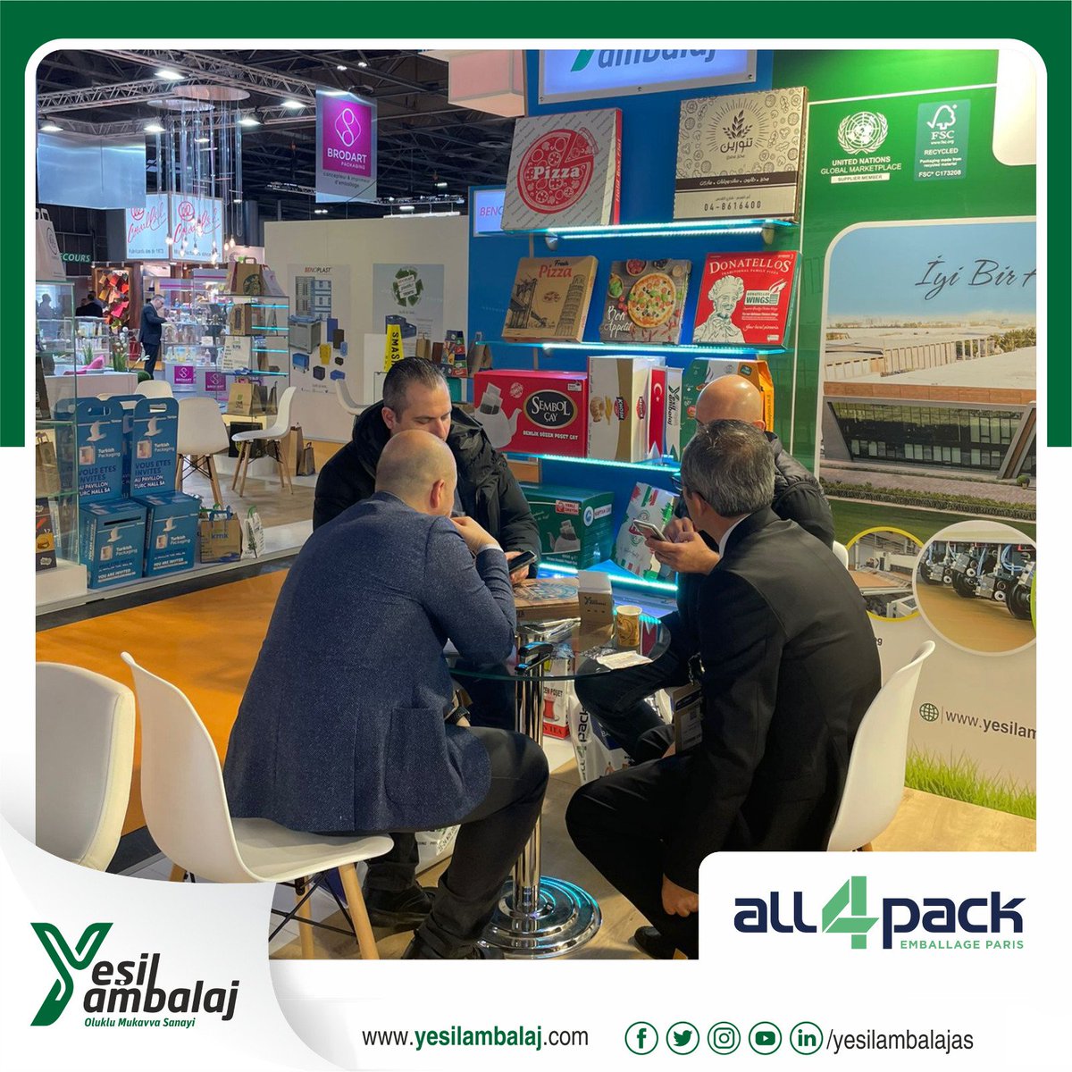 DiyarOSB's tweet photo. Fransa'nın başkenti Paris'te düzenlenen All4pack fuarına katılarak, Diyarbakır Markasını Dünyaya tanıtan Yeşil Ambalaj Firmamızı tebrik eder, başarılarının devamını diliyoruz.
#yesilambalaj #corrugatedcardboard #all4pack #paris #fransa #burgerbox #pizzabox https://t.co/SRPZXc4Q17