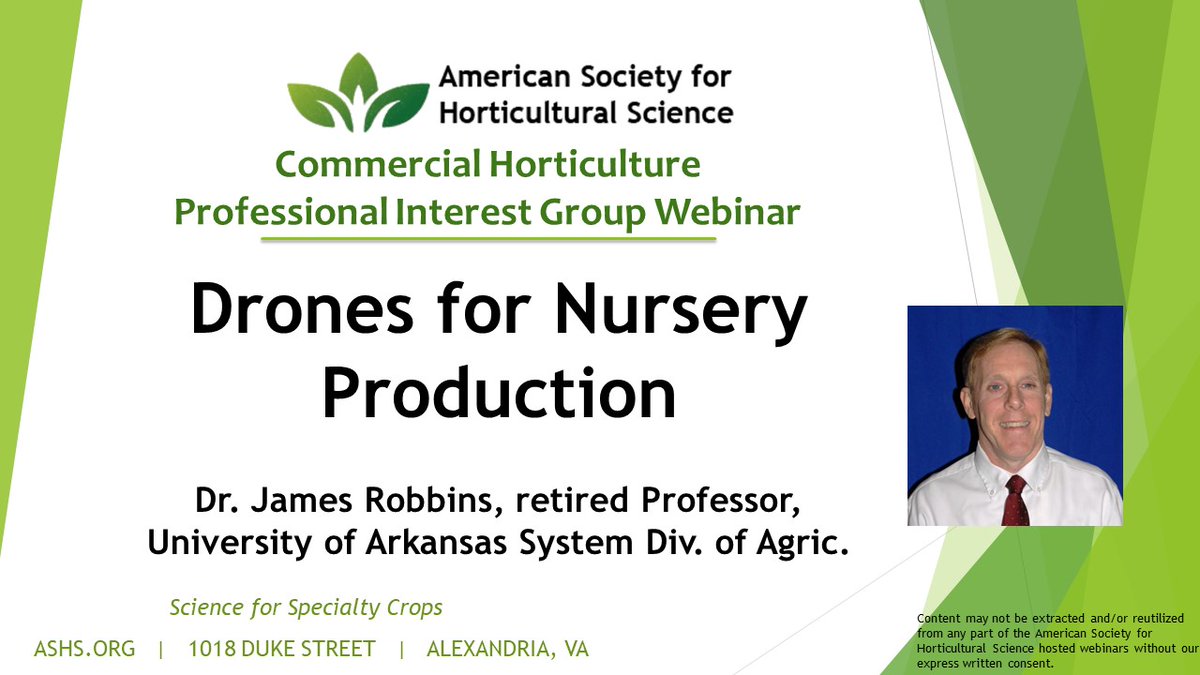 ASHS Webinar - Drones for Nursery Production

Nov 28th at 2:00 pm ET

Register at ashs.org/page/Webinars