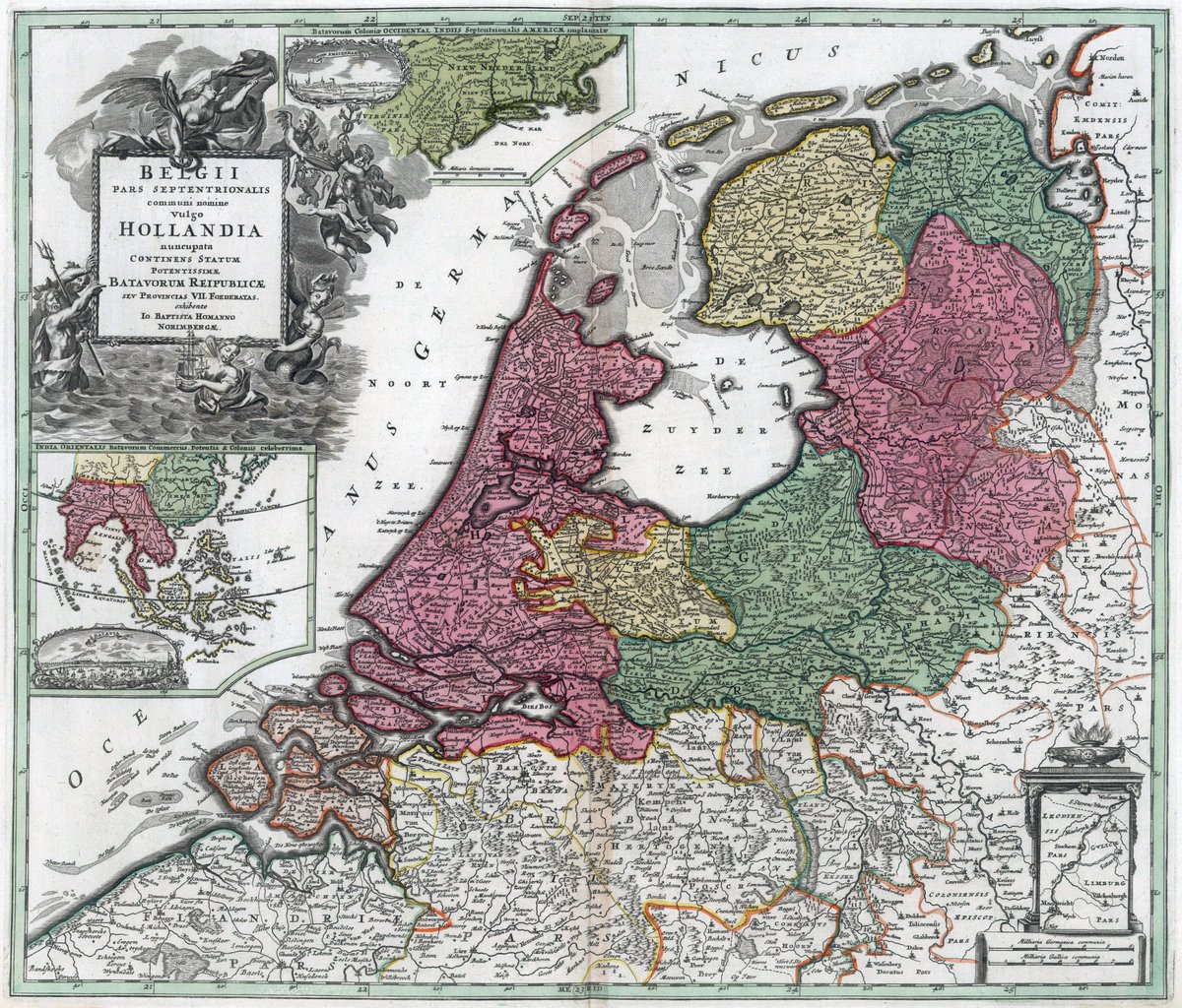AndrewGloe's tweet photo. 1716 map of the Netherlands - by Johann Baptist Homann

#oldmaps #maps #Netherlands #JohannBaptistHomann 

https://t.co/DBdTMIBedY https://t.co/qihs1XcIxW