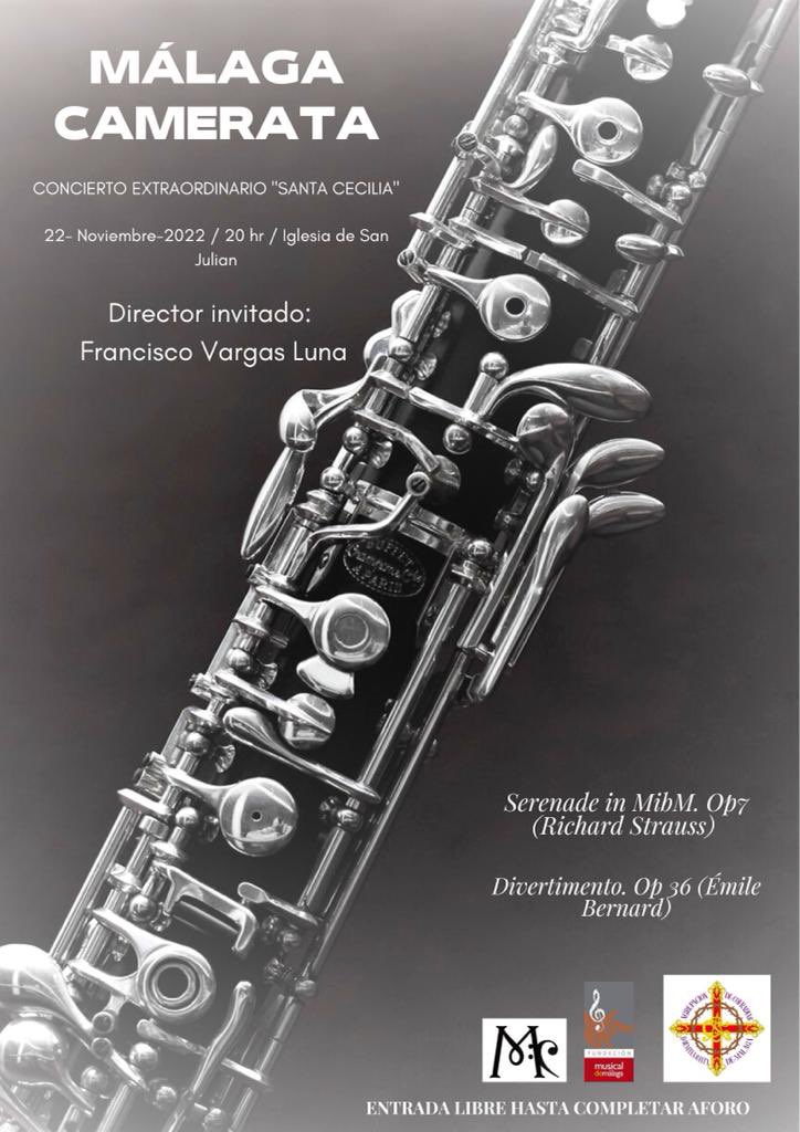 SANTA CECILIA 2022

🎶  ¿Hay mejor modo de celebrar nuestro dia, que haciendo música?

Esta tarde a las 20 horas en la Iglesia de San Julián (<a href="/cofradiasmalaga/">Agrupación de Cofradías de Semana Santa de Málaga</a>) bajo la dirección del mexicano Francisco Vargas (@vargaszluna) al frente nuestro conjunto de viento.

¡Os esperamos!