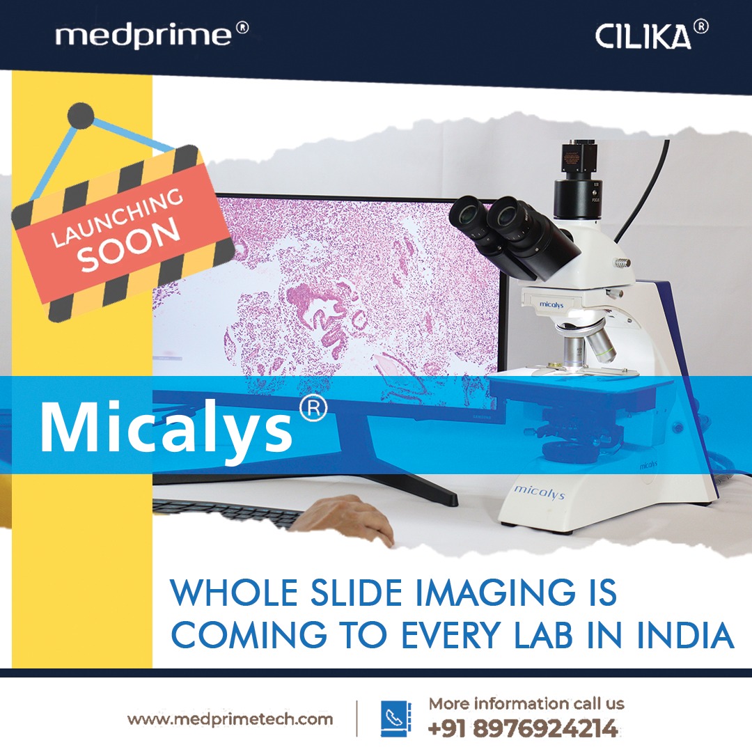 medprimetech's tweet photo. We're excited to announce that whole slide imaging is finally coming to every lab in India in the form of Micalys- a revolutionary digital microscope
#medprime #Cilika #WSI #micalys #Innovating #digitalmicroscope #digitalmicroscope #pathologist #MedPrime #cilikabenchtop https://t.co/CmcCwf2Zos