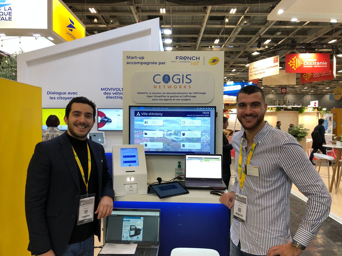 COGISNETWORKS's tweet photo. Le @SalondesMaires #SMCL a ouvert ses portes ce matin.

Nos experts n’attendent que vous pour réaliser une démonstration de notre solution de dématérialisation de l’affichage légal #DEMATII 

📍 Retrouvez-nous au pavillon 4, sur le stand La Poste B40
 
#SMLC2022 https://t.co/5IzRVPdf9m