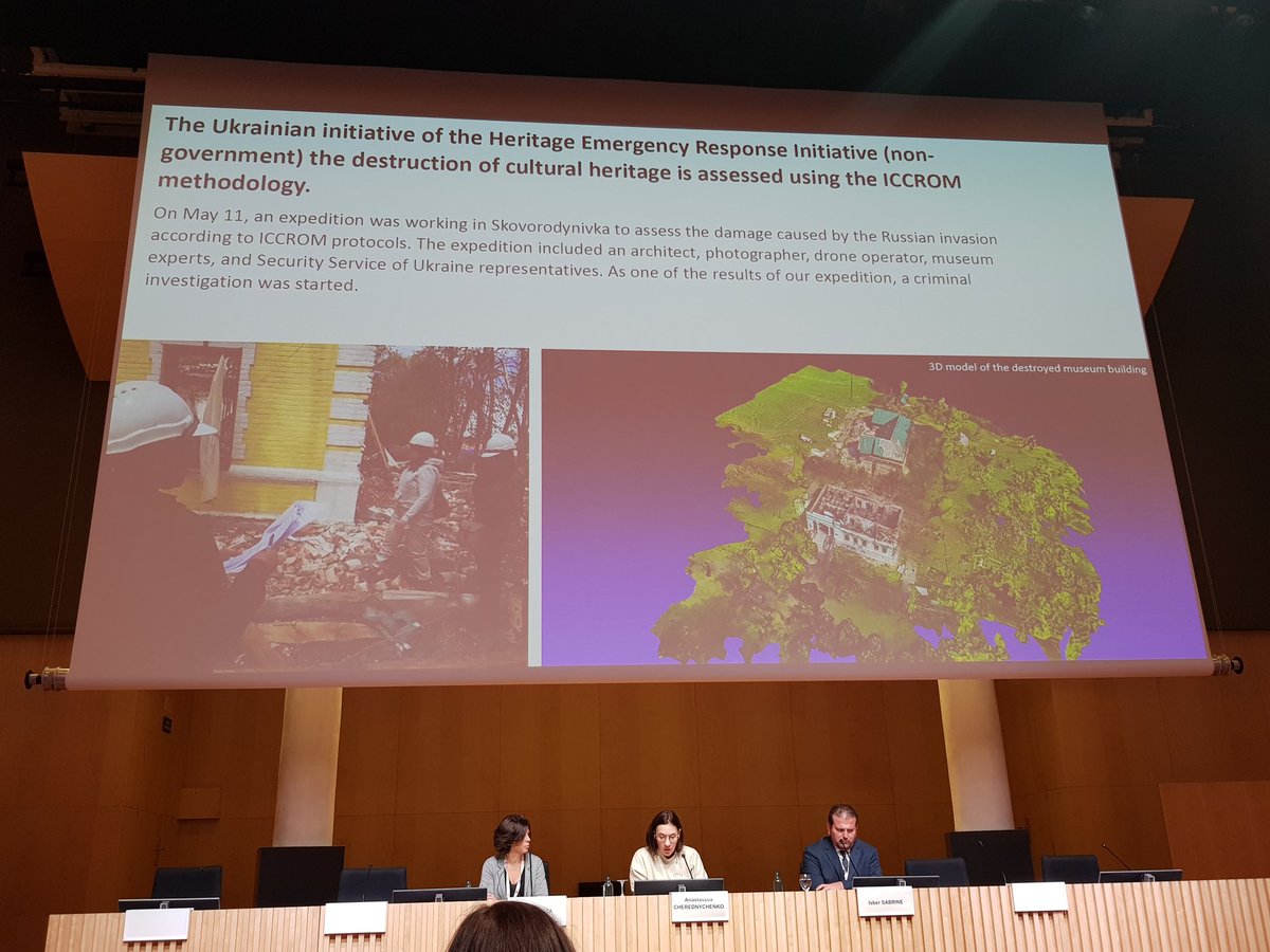 peinadormarta's tweet photo. Protection of #museums & #heritage during armed conflicts Anastasiia Cherednychenko #ICOMUkraine @IcomOfficiel
- Destruction of #heritage & red list of places in risk
- #MuseumProfessionals joining the army
- International support
- Chalenge: #Audiences & post war
#JornadaXML22 https://t.co/gdpnU8Rhju