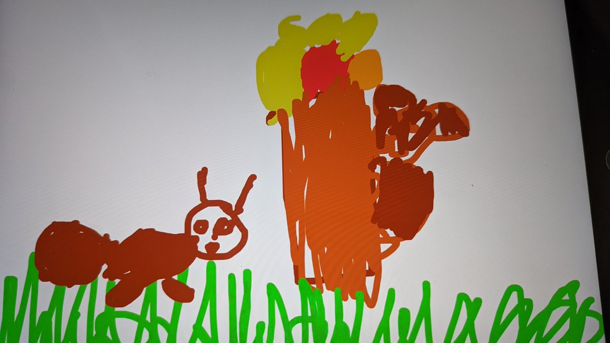 K/1 Ss in the Gayhead Library did some creative Fall drawings with their fingers! After reading the book,'The Leaf Thief', we used the Doodlebuddy app and learned how to change colors, the thickness of the brush stroke, and how to erase. @GayheadWCSD @WCSDEmpowers @ASchout10