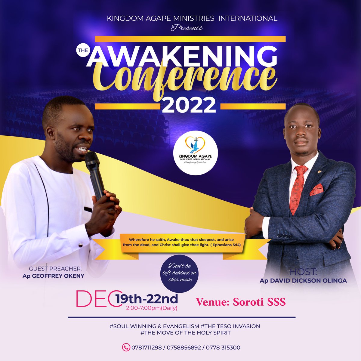 AgapeDickson's tweet photo. There is a visitation in Soroti city and the entire Teso sub-region. The move of God that our fathers prophecied afore has already begun. 
#ThemoveoftheHolySpirit
#Theawakeningconference2022
#Tesogospelinvasion https://t.co/WlC99Gccsy