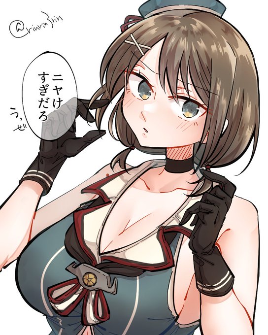 艦これらくがき。摩耶様でツインテールの日 