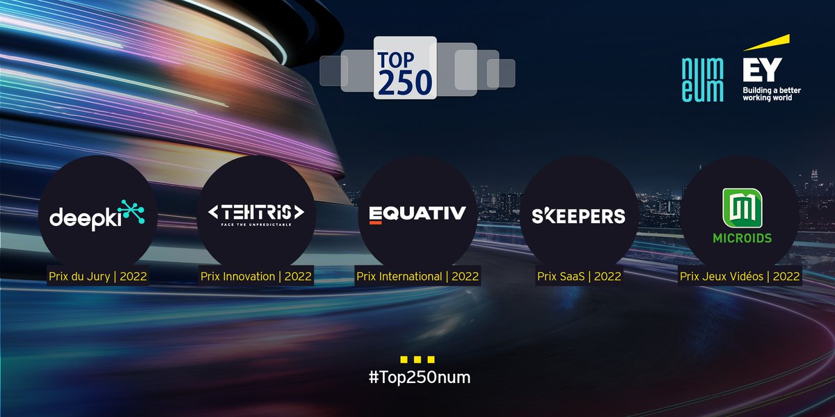 [#Top250num] Révélation du palmarès 2022 du Top 250 des éditeurs de logiciels français. Félicitations aux 5 Lauréats ! Découvrez le classement complet ⏩ ey.com/fr_fr/services…