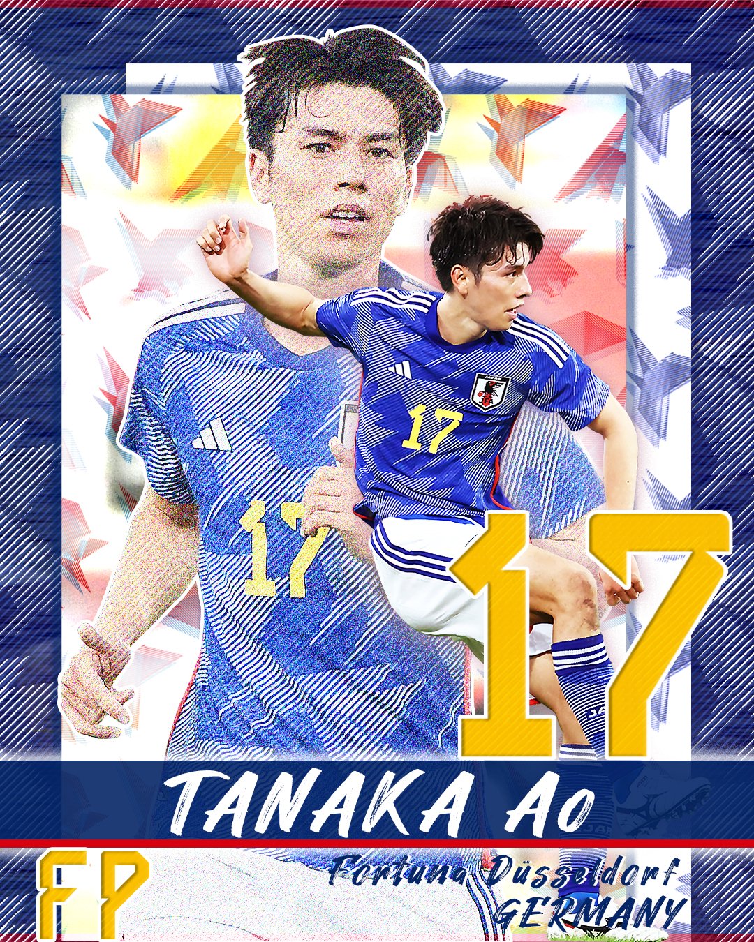 美品】SAMURAI BLUE 田中碧 タペストリー 新しい景色を 2022