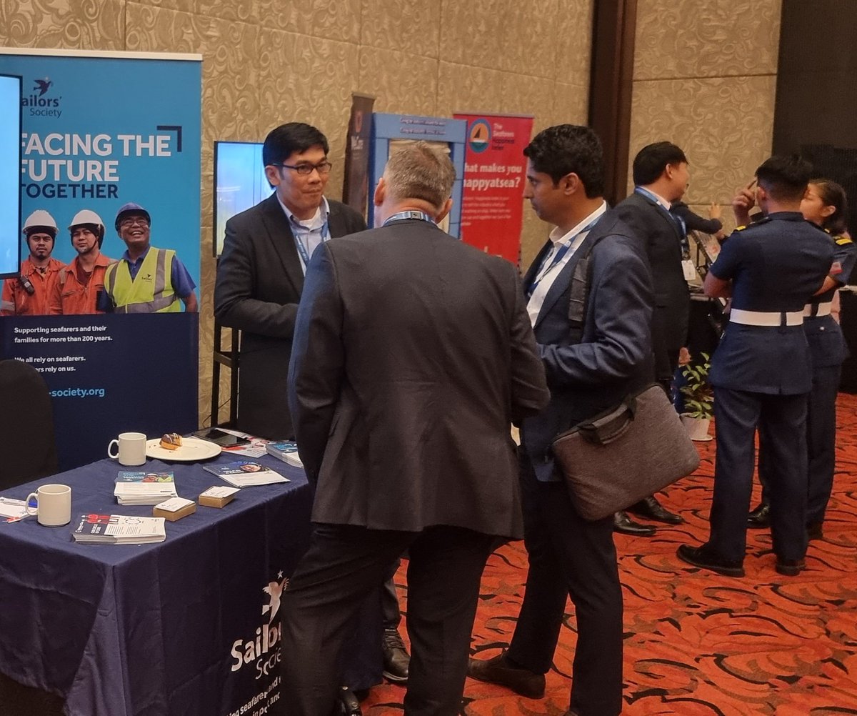 Great to reconnect with people in person at #CrewConnectGlobal after a couple of year's break! If you're in Manila, come visit us at stand 44 or listen out for our CEO Sara Baadespeaking on wellness and our ground-breaking cadet conferences. More at: sailors-society.org/events/crew-co…