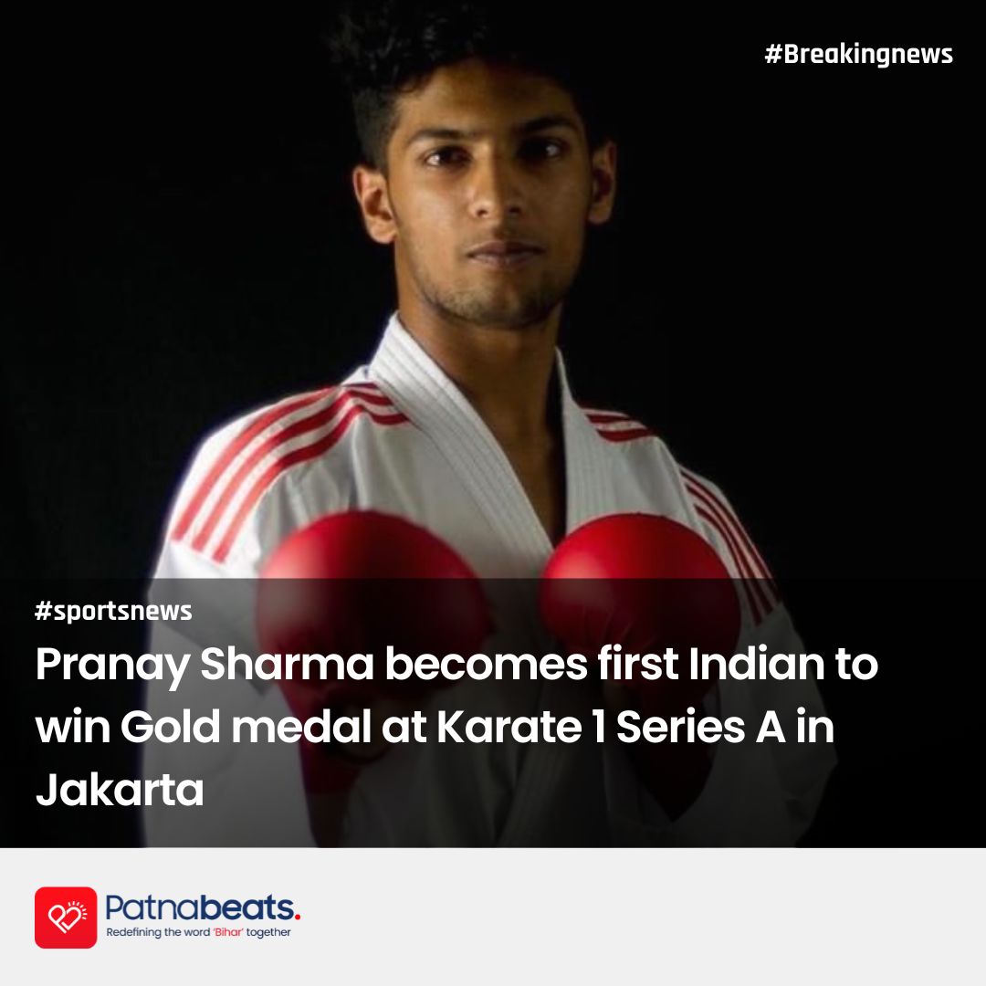 Indian Karate Star Pranay Sharma on Sunday became the first Indian to win Gold Medal at Karate 1 Series A in Jakarta, Indonesia. Sharma defeated Ukraine's Davyd Yanovskyi in the Men's 67 kg Kumite Final to bag the historic gold medal in the competition. Many Many Congratulations.
