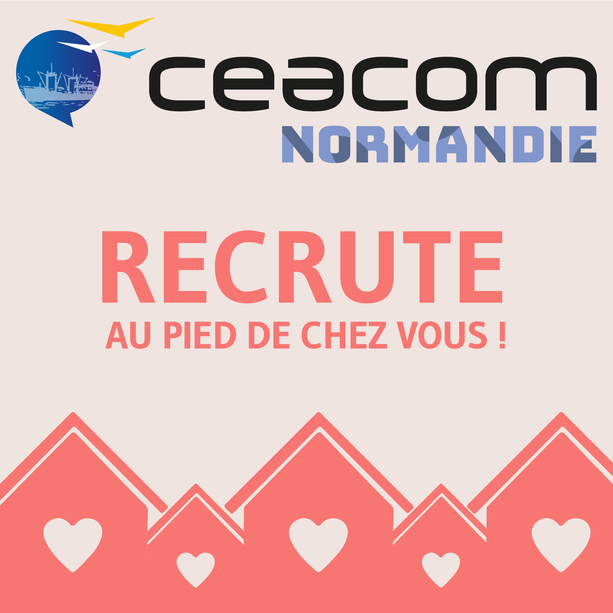 CeacomLeHavre's tweet photo. 📍 LE TRAVAIL FRAPPE À VOTRE PORTE

Ceacom recrute au pied de chez vous !
Vanessa, responsable des équipes en #télétravail, vient à votre rencontre 🤩

Notre but : recruter 50 Chargés de Clientèle qui seront formés sur le territoire @CauxSeineAgglo.

#ToutPourlEmploi #nearhiring https://t.co/OyUwwaa9RY