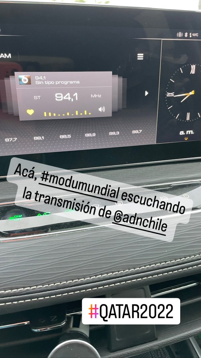 lduranc's tweet photo. #qatar2022 en @adnradiochile @ADNRadioCL @adnradio, dejando a los niños en el cole ✨ https://t.co/m9rme2PW6Z