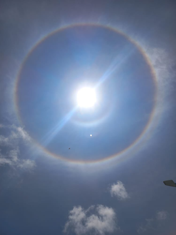 Halo, Rainbow, Sunlight Refraction & Ice Crystals