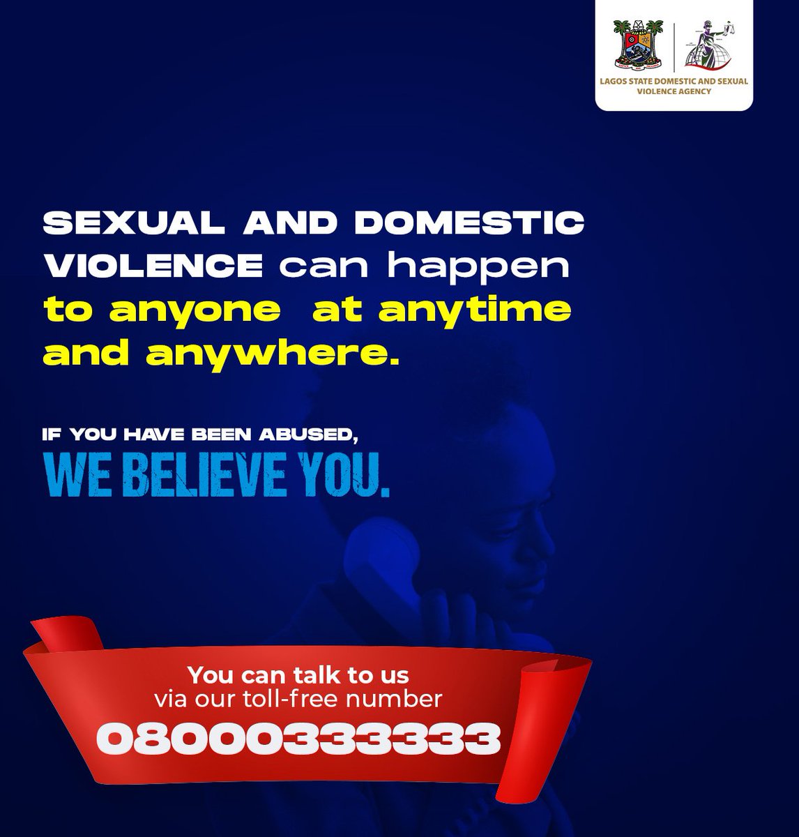 lagospidia's tweet photo. Sexual and domestic violence can happen to anyone at anytime and anywhere. If you have been abused, we believe you. You can talk to us via our toll-free number
08000333333
#efitbeyou #reportdomesticviolence #reportsexualviolence
#safetyinanumber
@Lagosdsva https://t.co/m1Rl4RoNcV