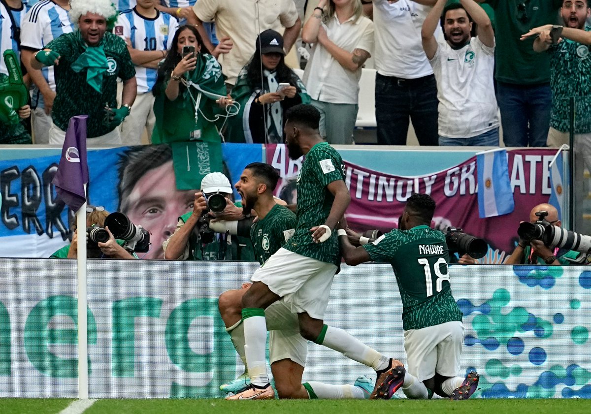 aleqtisadiah's tweet photo. #عاجل | #السعودية تتقدم 2/1 على الأرجنتين بهدف تاريخي في مرمى #الأرجنتين بتسديدة من سالم الدوسري https://t.co/IboSHtYlFg