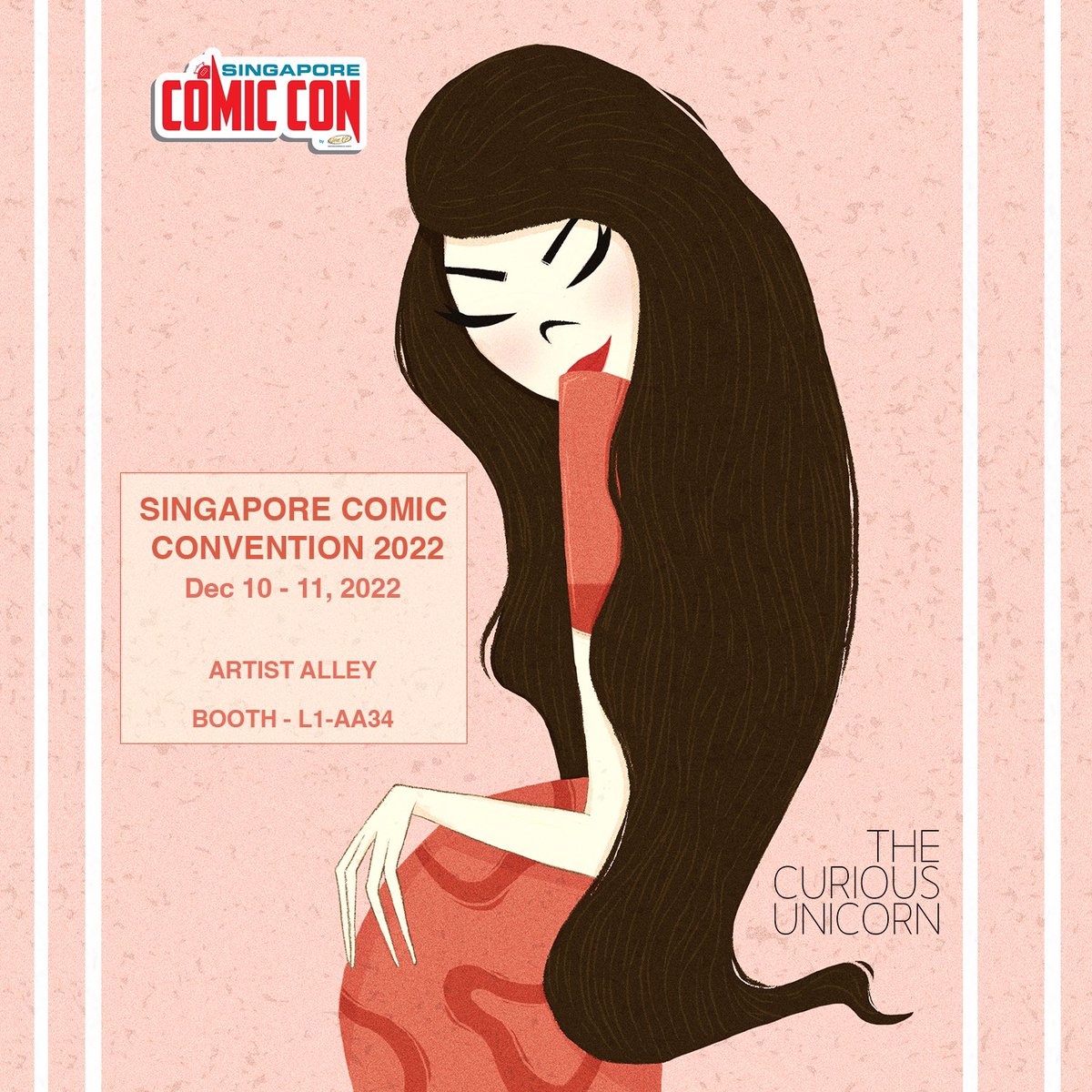Back at Singapore Comic Convention 2022 @sgcomiccon this year! Excited to spend time with friends; new and old! 
-
Look for me at Artist Alley - Booth : L1-AA34! See u there! Yahoo!!! 
-
Will be selling new prints. And taking commissions, from now up to Comic Con :)