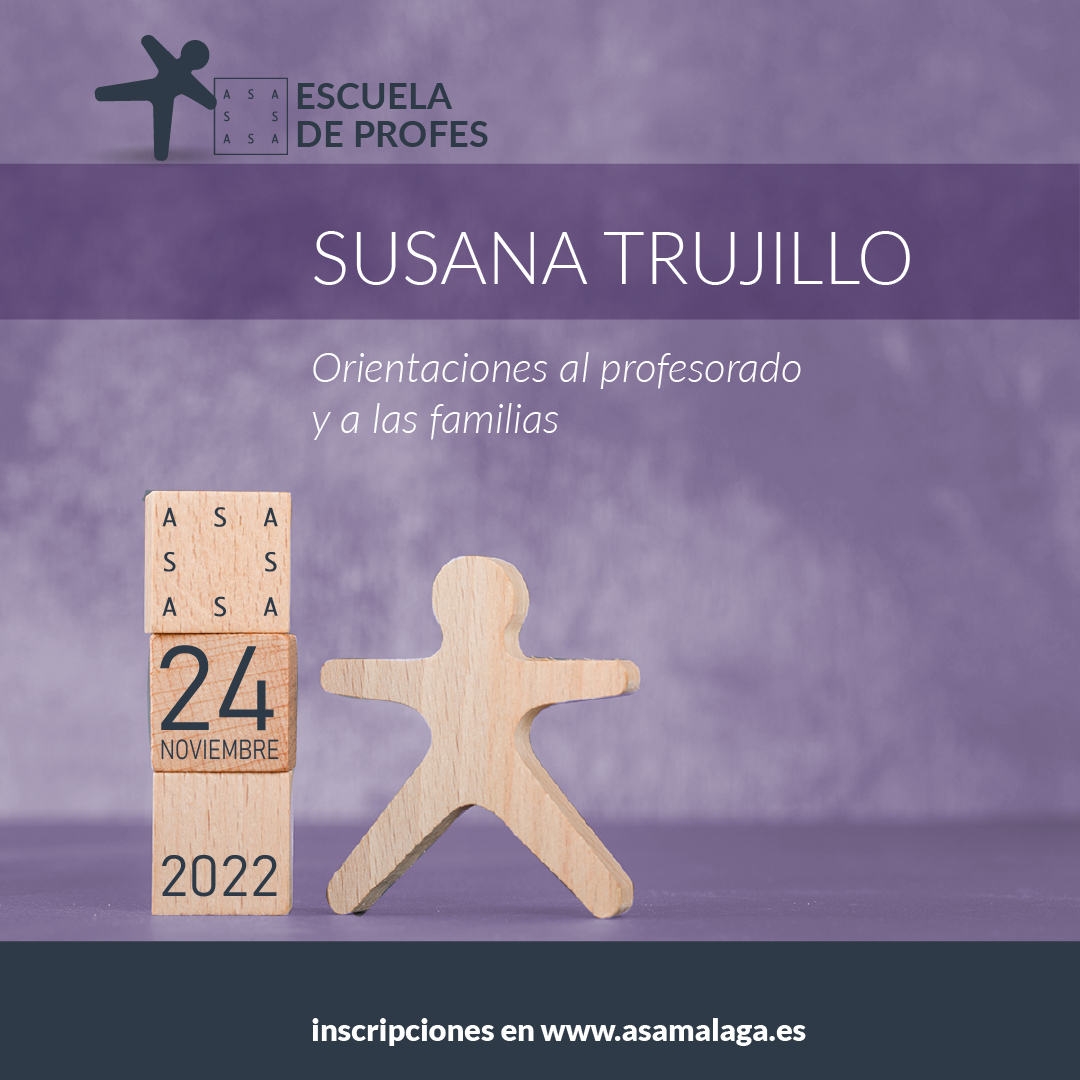 Este jueves tenemos una nueva Escuela de Profes con Susana Trujillo Nos ayudará con la orientación a familias y profesorado en el informe de AACC Jueves 24 a las 17:00 Os enviaremos el enlace a todas las personas inscritas