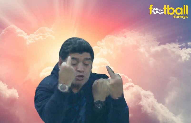 Maradona looking down at this Argentina team