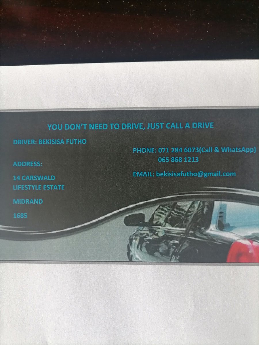 Beki29058377's tweet photo. My services are :
Long and short distance
Assisting you with your shopping or grocery etc
Available 7 days a week and 24 hours a day https://t.co/48ESNzYoGg