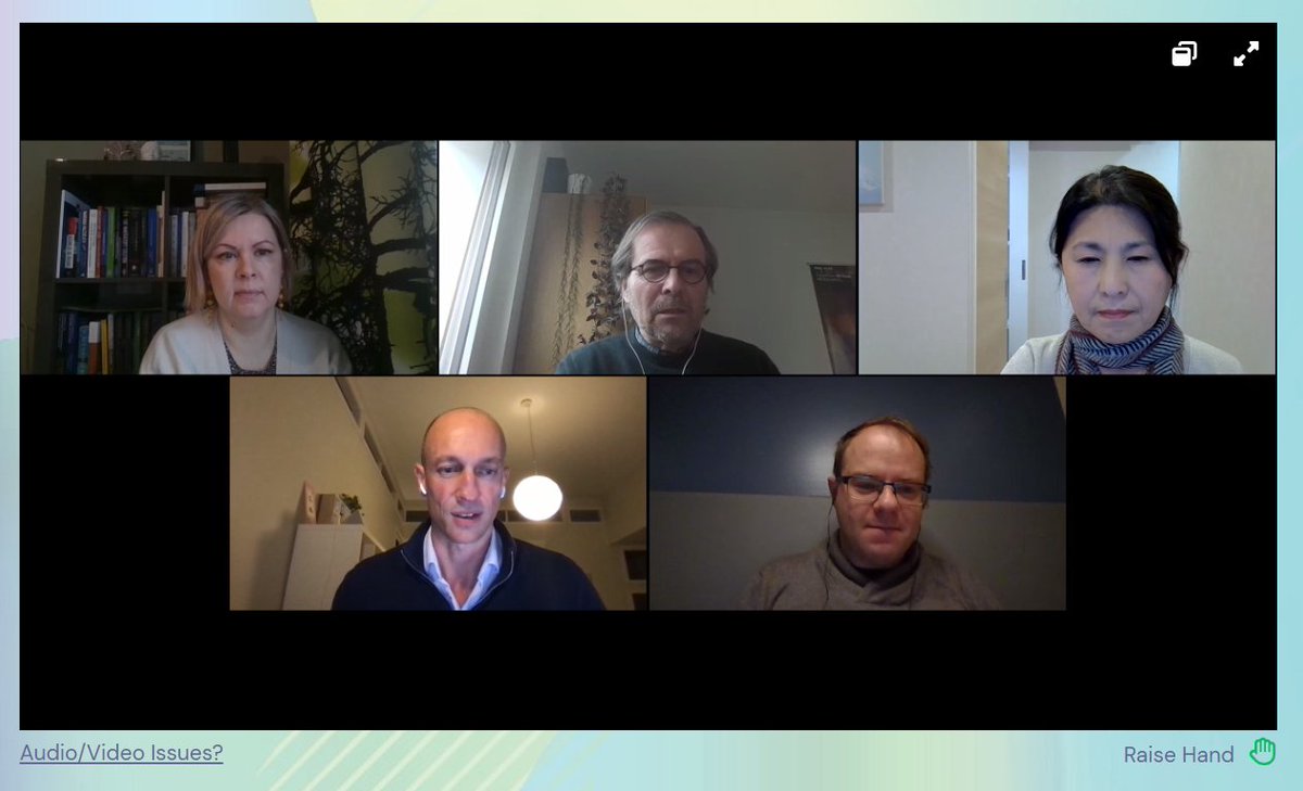 ist_strn's tweet photo. Today's closing panel @paulakivim Bernard Truffer @BenjaminSovaco1 &amp; Xuemai Bai brings critical reflections on studying transitions in a #GlobalContext incl. impacts of security crises &amp; conflicts, embracing multisclarity, research design, &amp; dealing w/ complexity @Robraven https://t.co/ykM0TAipmE