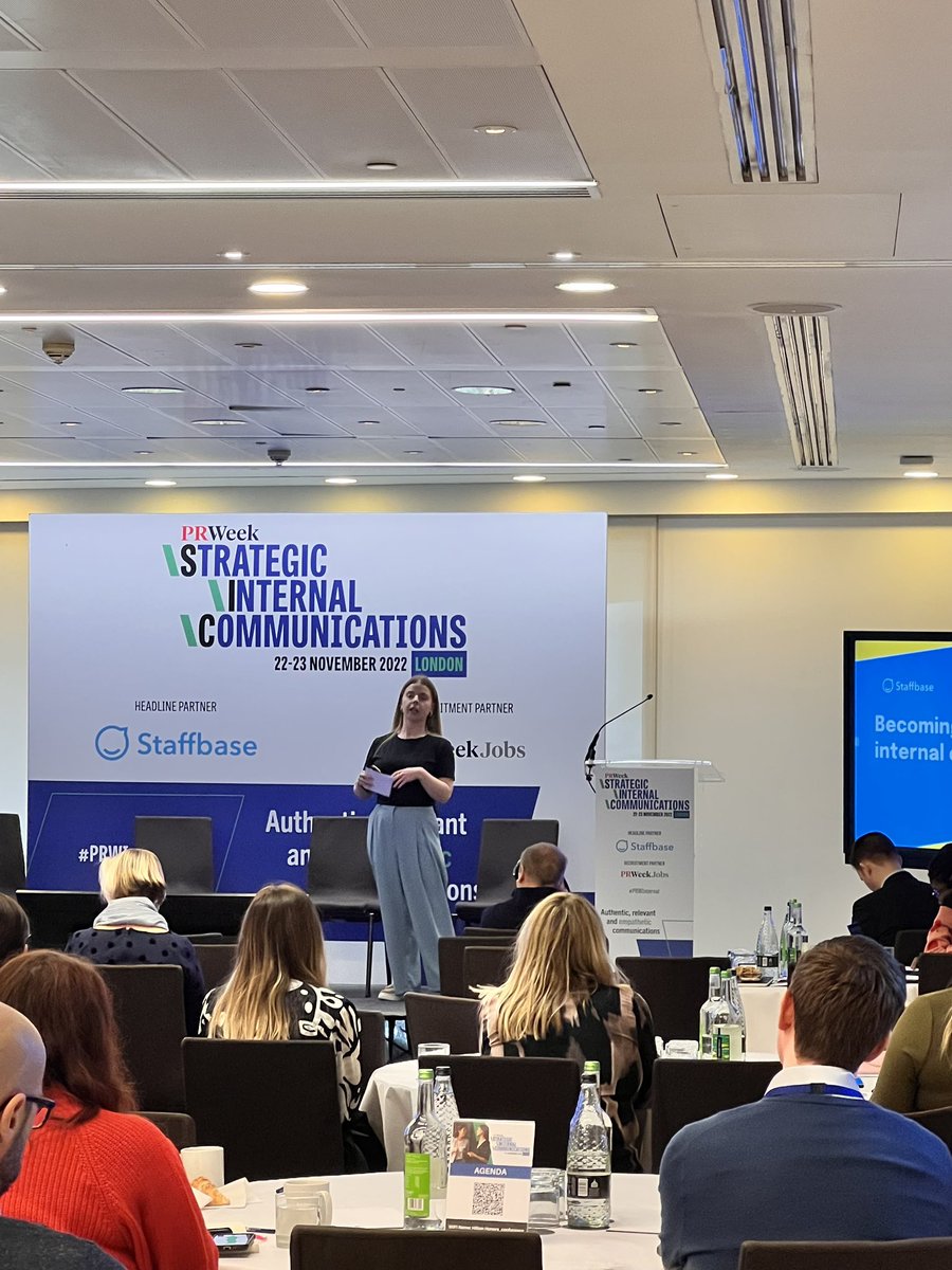 HubKarra's tweet photo. A fantastic session with Lottie Bazley from @Staffbase on becoming strategic internal communicators #PRWInternal https://t.co/8bFlA17Uiy