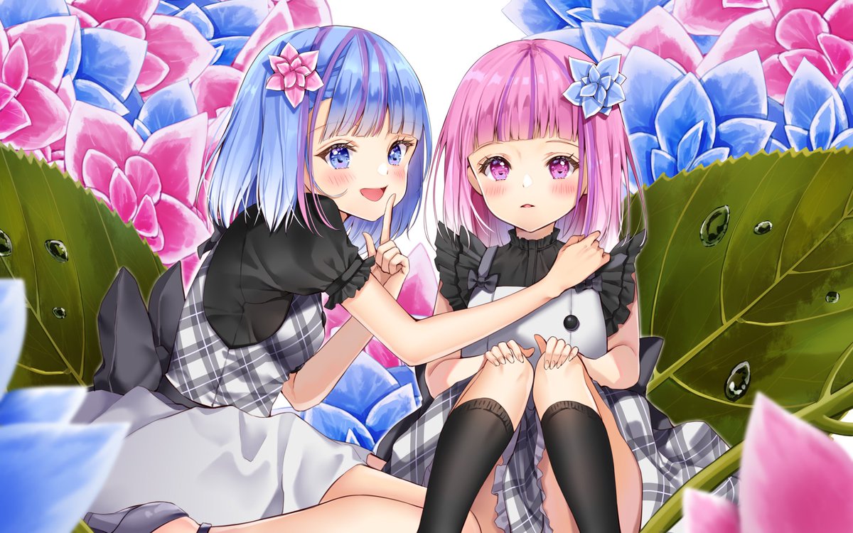 「紫陽花ちゃん❁ 」|吉田依世🦋💜OFUSE始めましたのイラスト