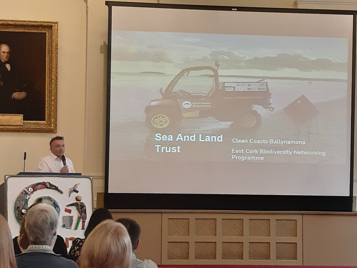 Next up is @Potuama talking on behalf of East Coast Biodiversity Forum #CleanCoasts #OceanHero #Ireland
