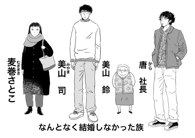 「しあわせは食べて寝て待て」持ち込みをした時のキャラクターが出てきました。下がタイトル(すごいよね)

ちなみに司さんは、今でも「イケメン」という設定はなくて、普通だけど雰囲気が素敵な人なのです。(最初は大家さんの親族にするつもりでした) 