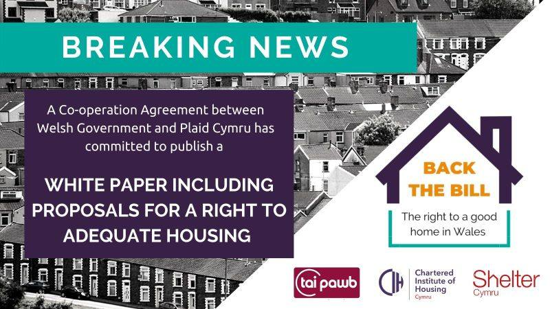 1/1 One year on since <a href="/WelshLabour/">Welsh Labour</a> &amp; <a href="/PlaidCymru/">Plaid Cymru</a> responded to our call, along with campaign partners <a href="/Taipawb/">Tai Pawb</a> &amp; <a href="/Sheltercymru/">Shelter Cymru</a>, to incorporate the Right to Adequate Housing into Welsh law - the right thing to do to end our housing and homelessness crisis