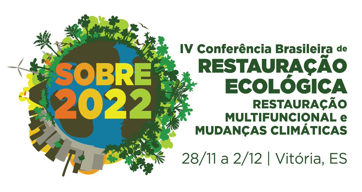 Este ano, Conferência Brasileira de Restauração Ecológica retoma o formato presencial e acontece em Vitória/ES, de 28/11 a 02/12, com o tema Restauração Multifuncional e Mudanças Climáticas. 
Saiba mais e faça sua inscrição em sobrestauracao.org/sobre2022/