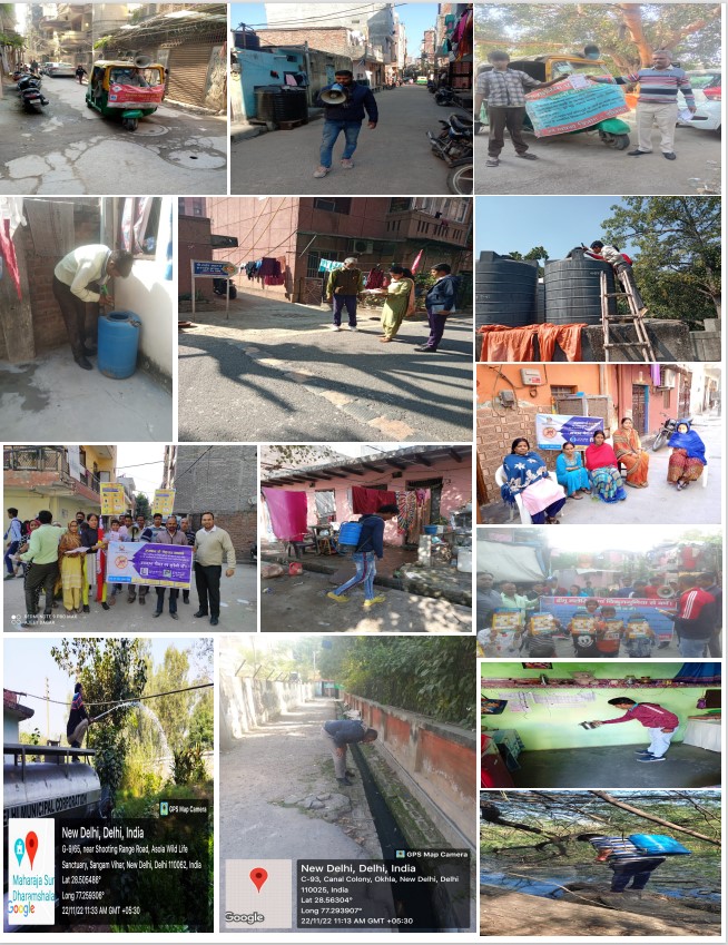 Glimpses of today's 22-11-2022 work activity for the prevention and control of vector-borne diseases in the central Zone Lajpat Nagar. #stopdengueweworktogether @iasdanishashraf @MCD_Delhi @MoHFW_INDIA @WHO @WHOSEARO