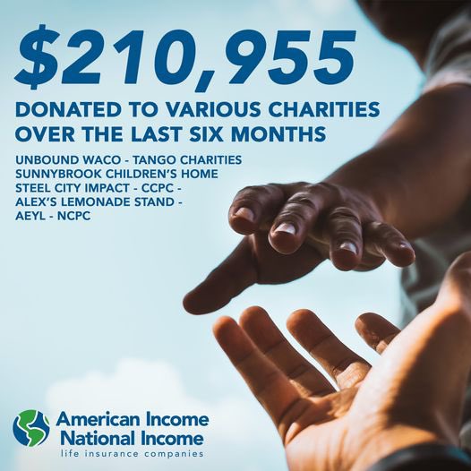 GrahamOrgAIL's tweet image. #MakeTomorrowBetter is a cornerstone of our culture! Over the past six months, we have donated $210,955 to various charities nationwide! These charities are making considerable contributions to their community, and we are proud to support each one! #AIL #grahamagency