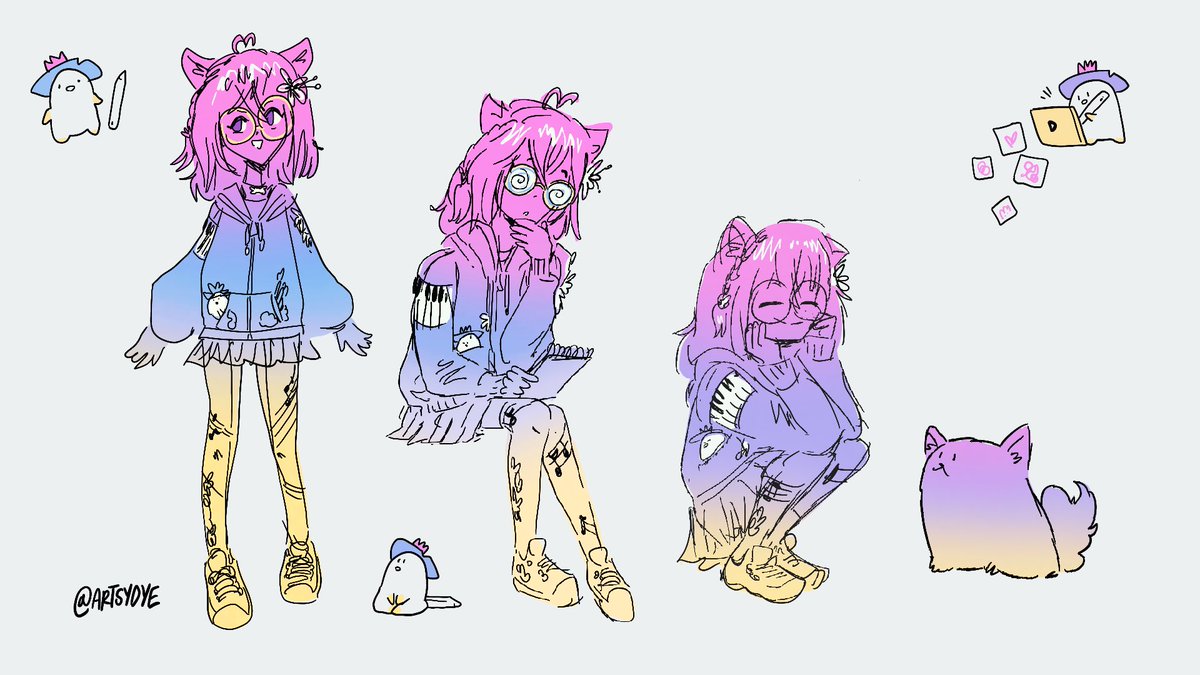 artsydye's tweet photo. got around to see
 @LilyPichu vt debut 🌸

#LilyPichufanart #OfflineTV #PTVT https://t.co/pkDcIXqQHo
