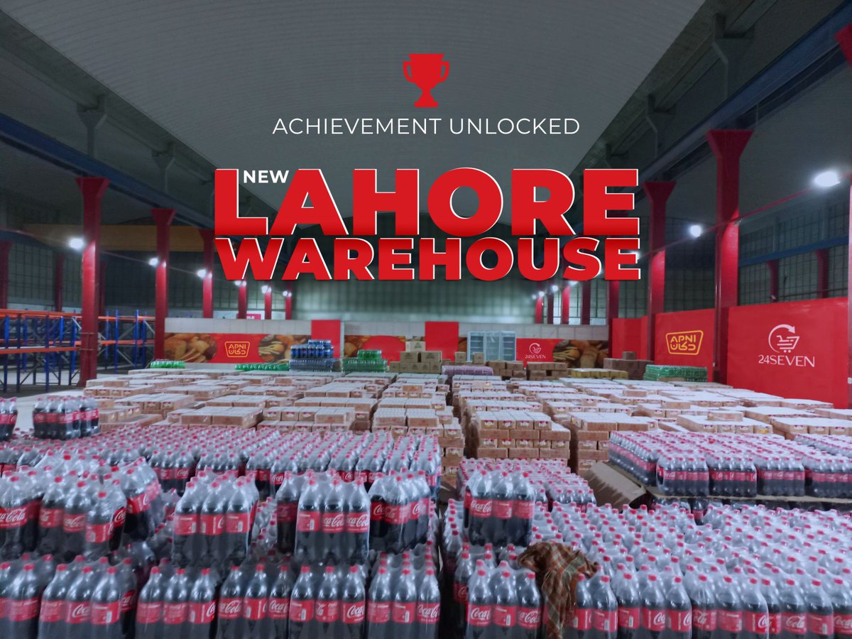 24SevenPak's tweet photo. Earlier this quarter, we added a brand new warehouse in Lahore to keep up with our #operationalexpansion. The internal work has begun; and in between racking up and stacking up, it's all starting to come together! 

#24SEVEN #ApniDukan #Lahore #RevolutionizingRetail #NewWarehouse https://t.co/1TmhJAevgu