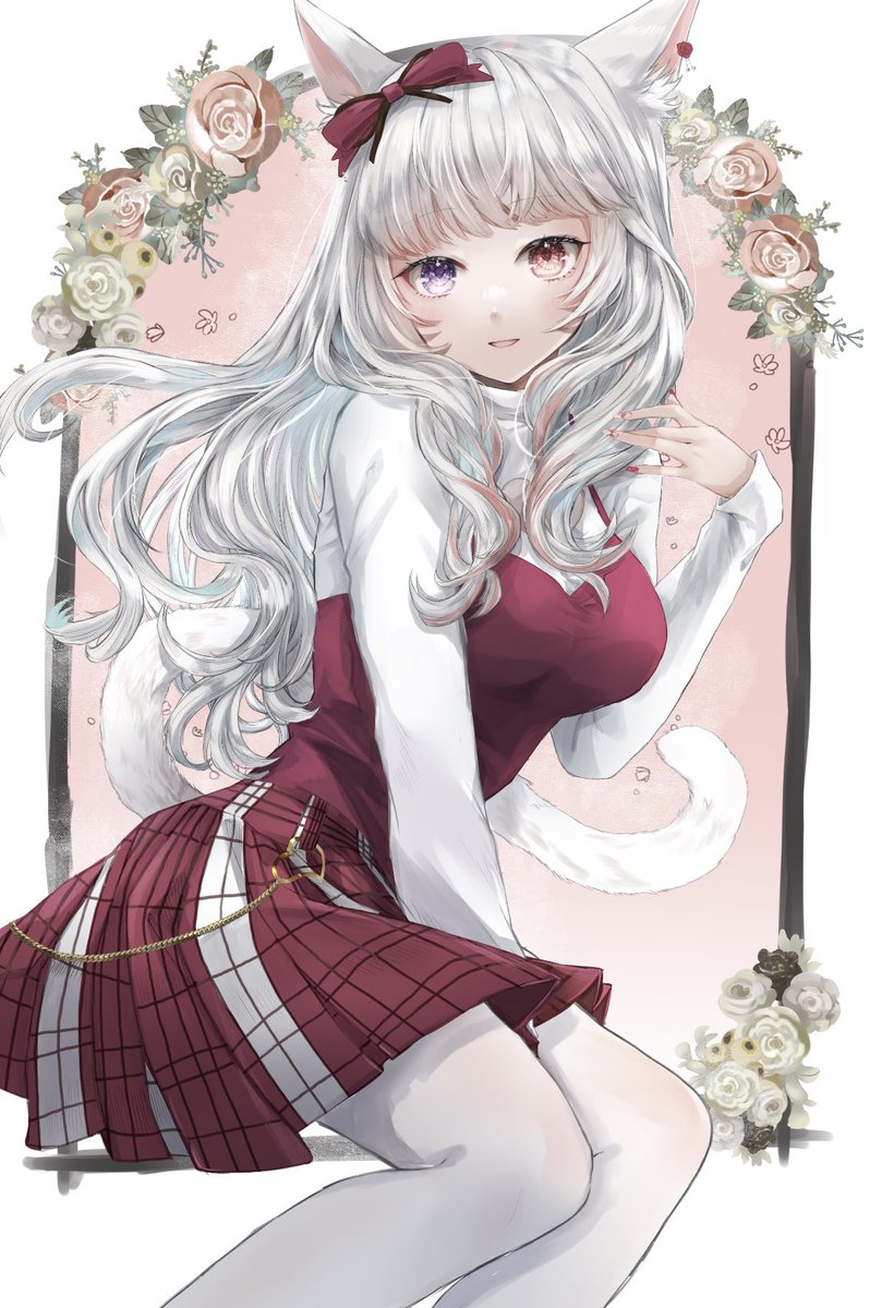 avatar (ff14) 1girl animal ears miqo'te cat ears heterochromia solo tail  illustration images