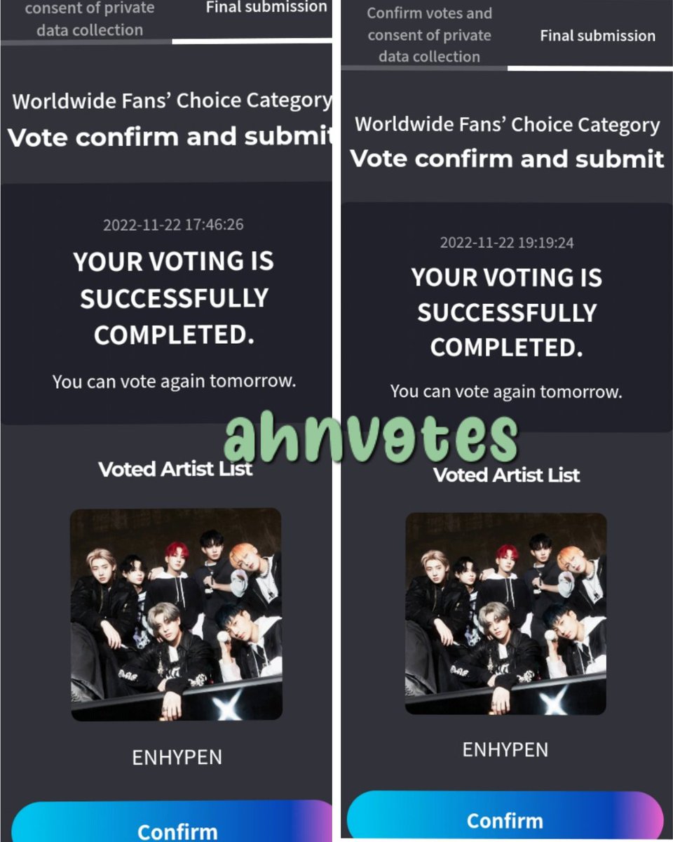 ahnvotes's tweet photo. CONGRATULATIONS AGAIN! here's the 5 votes for enhypen for winning in the poll 🫶🏻🫶🏻
#ahnproofs https://t.co/997HZDcIsH