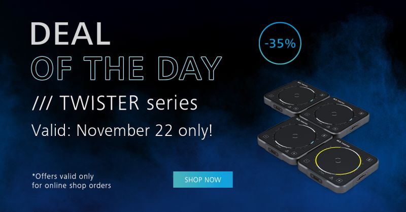 IKAworldwide's tweet photo. Twisting into Tuesday with this amazing #DealoftheDay🏴 Get 35% off our new TWISTER series, TODAY ONLY: https://t.co/p8JZRSuUQH

*Promotion valid only in selected participating countries.

#blackfriday2022 #designedforscientists #IKA #chooseika #lookattheblue https://t.co/G2ZKqSsp0e