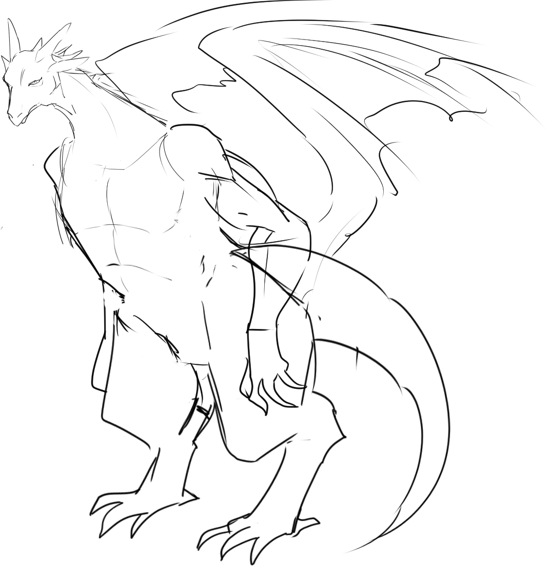 じつのところあんまりドラゴン描いたこと無い 