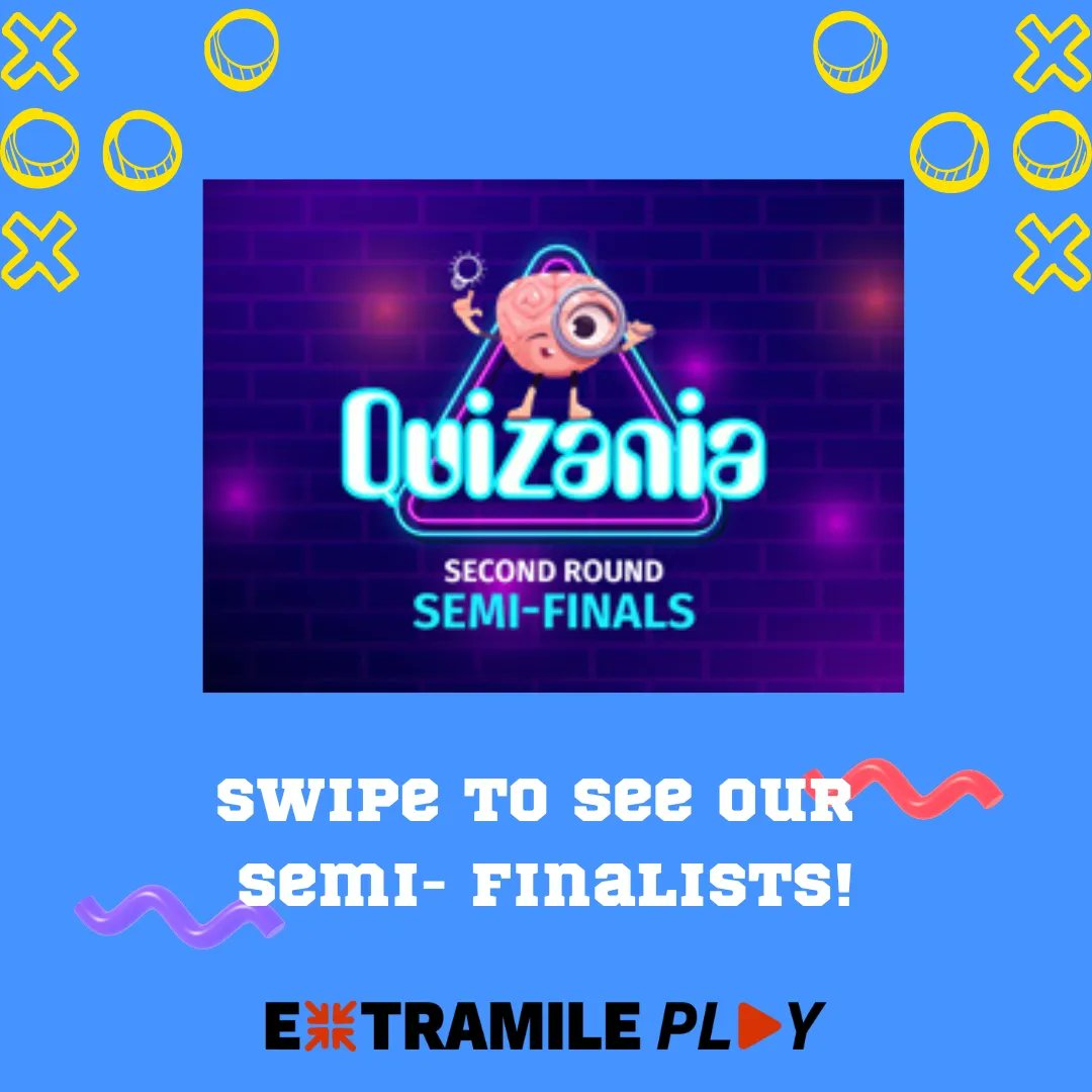 ExtraMile_Play's tweet photo. Congratulations to all the teams that have made it to the #Quizania Semi - Finals! 🎉

Swipe to check the tough competition 💪

Finale on 24th November, 2022!

Catch the action only on 📍https://t.co/HKcVLFW2WA

#ExtraMilePlay  #employeeengagement https://t.co/cBzFj8GQ6K
