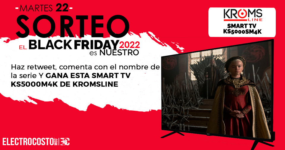 Electrocosto's tweet photo. 📱#blackfridayEC #SORTEO martes 22 
Llévate esta TV de 50" de #KROMSLINE, solo tienes que: 
👍Like + seguir a @electrocosto_
💬Comenta con el nombre de la serie
🔄RT esta publicación
📆Duración: hasta el martes 22/11 a las 23:59h. #blackfriday2022 https://t.co/VPHPEhXQBJ