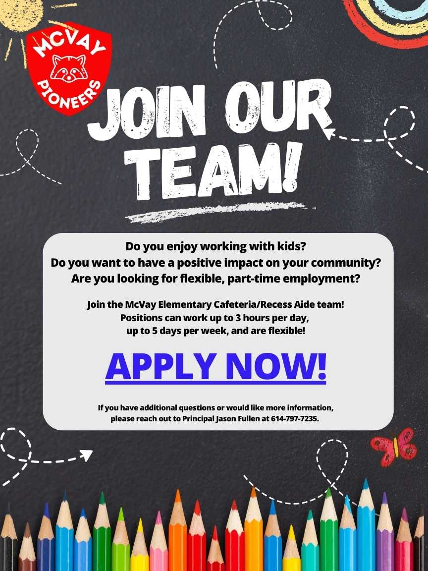 If you enjoy working with elementary students and want to be a part of an amazing team, join us at McVay!
Flexible hours! Apply Now! <a href="/WCSOH/">Westerville Schools</a> #Jobs #Westerville #Education
applitrack.com/wcsoh/onlineap…