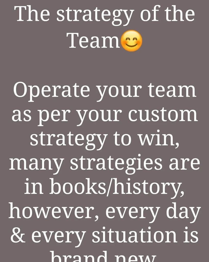 HaribabuVanni's tweet image. The strategy of the Team😊

Operate your team as per your custom strategy to win, many strategies are in books/history, however, every day &amp;amp; each situation is brand new.

#strategy #masterstrategy #ownstrategy #operations #humanlife #oneteamconcept instagr.am/p/ClQx4cyO_r2/