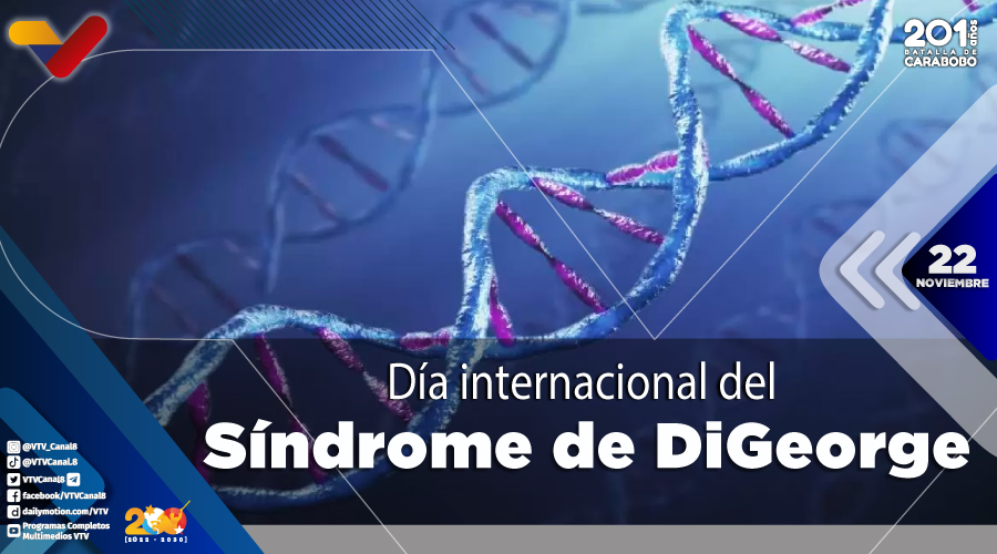 #EFEMÉRIDE🗓️| El Síndrome de DiGeorge es una enfermedad poco frecuente. Se presenta en uno de cada 4 mil bebés recién nacidos. 

Este día busca concienciar y sensibilizar al mundo acerca de este trastorno genético; en apoyo a las personas afectadas.

#LaGuayanaEsequibaEsNuestra