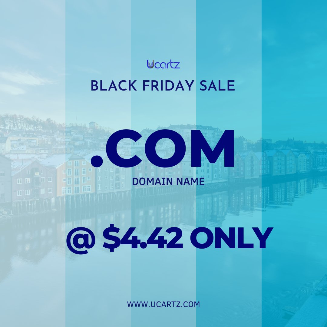 ucartz's tweet image. Get your .com #domain for just $4.42 only at this #BlackFriday!

Buy now:  

That's over 66% off the regular price! Hurry, this offer ends soon! While checkout, use the code COM4USD.

#comdomain #com #domain #sale #blackfridaysale #bl ucartz.com/ucartz-domain-…
