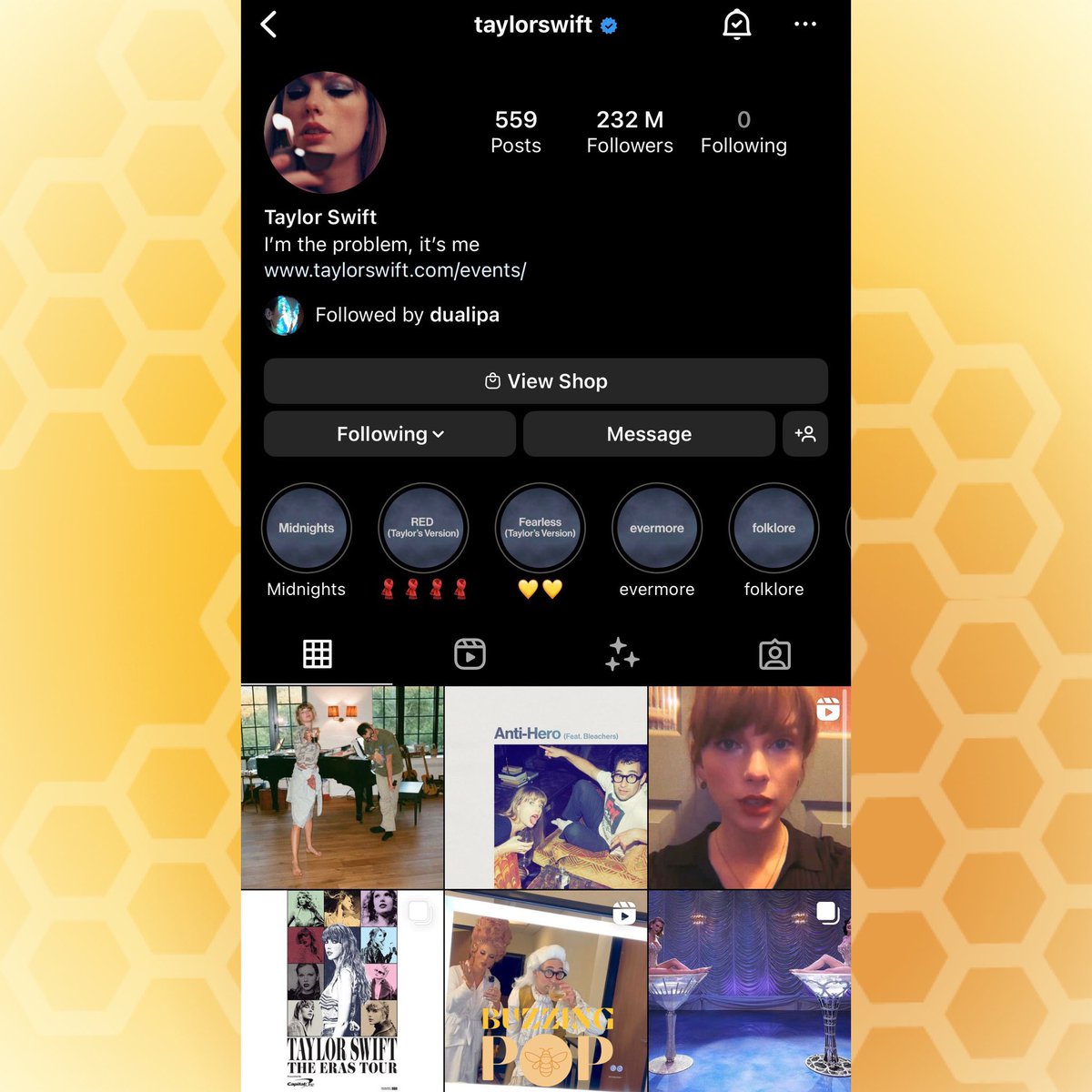 BuzzingPop's tweet photo. Taylor Swift has unpinned ‘Midnights’ post from her Instagram page, leading to speculations that something is coming. 🔍 https://t.co/7JD0kCgYQq