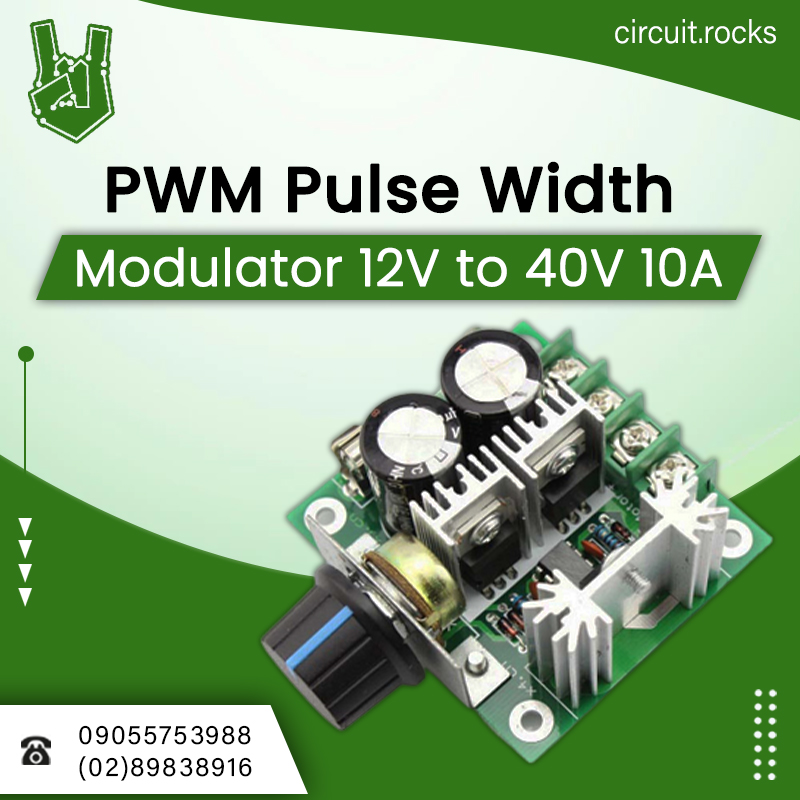 circuitrocks's tweet image. PWM Pulse Width Modulator 12V to 40V 10A helps in controlling the speed of your DC Motors, or the brightness of your lights.

Learn more -bit.ly/3tSzY64

#arduino #circuitrocks #pulsewidth #modulator #pwmpulsewidth #gadgets #technology